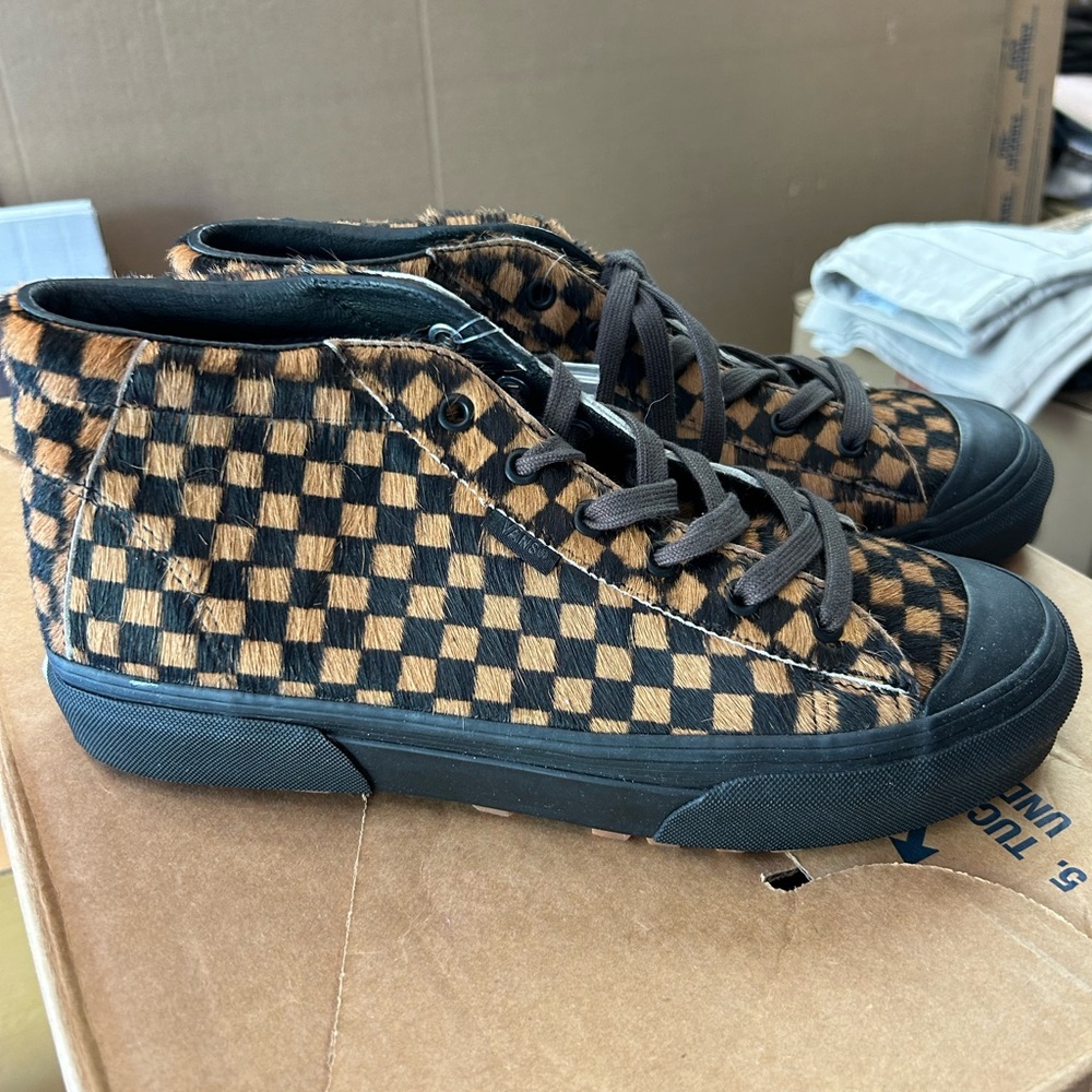 Vans Chukka Boots - Brown and Black Checkered